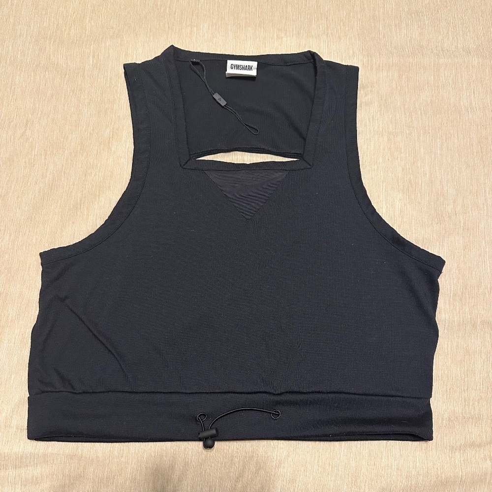Gymshark Women's Black Workout Top - Size M
